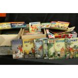 A large quanttiy of mid 20th century childrens annuals in three boxes.