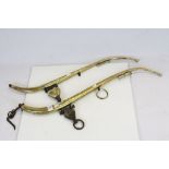 Pair of vintage "Patent No2" Brass Pony or Horse Haimes approximately 80cm long with Heart shaped