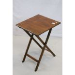 Small Late Victorian Folding Table by John J Allen of Bournemouth and a Victorian Mahogany Folding