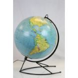 Vintage Girard Et Barrere Globe Lamp with metal stand & original fittings, stands approximately 43cm