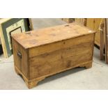 Antique Pine Blanket Box on Bracket Feet