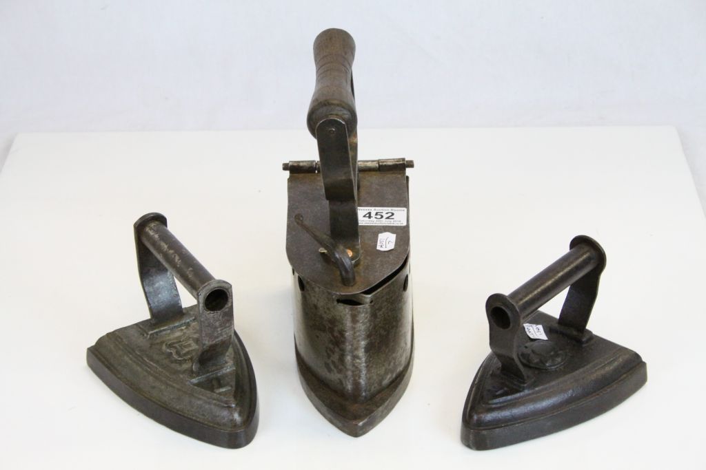 Three Victorian Iron Flat Irons - Image 2 of 6