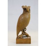 Well Carved Oak Figure of an Exotic Bird