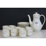 A Royal Doulton Romance Collection Diana coffee set.