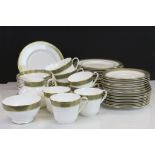 A part Royal Doulton Belvedere dinner service to include plates,cups ,jug etc.