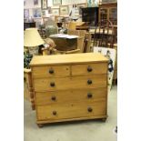 19th century Chest of Two Short over Three Long Drawers