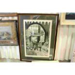 A framed ltd edn print titled Old Covent Garden Market no.32/35 indistinctly signed and dated '72