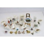 A collection of crested china to include W.H.Goss together with a small quantity of wade whimsies