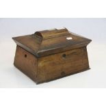 Victorian Rosewood Sewing box with part fitted interior etc, measures approx 28 x 21 x 18cm