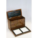 A good quality oak edwardian fitted stationary box.