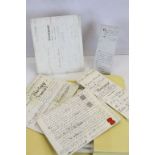 A collection of indentures to include mortgage documents and land deeds and titles.