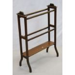 Edwardian Inlaid Mahogany Towel Rail