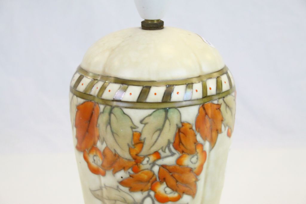 Frederick Rhead tube lined floral decorated lamp - Image 2 of 6