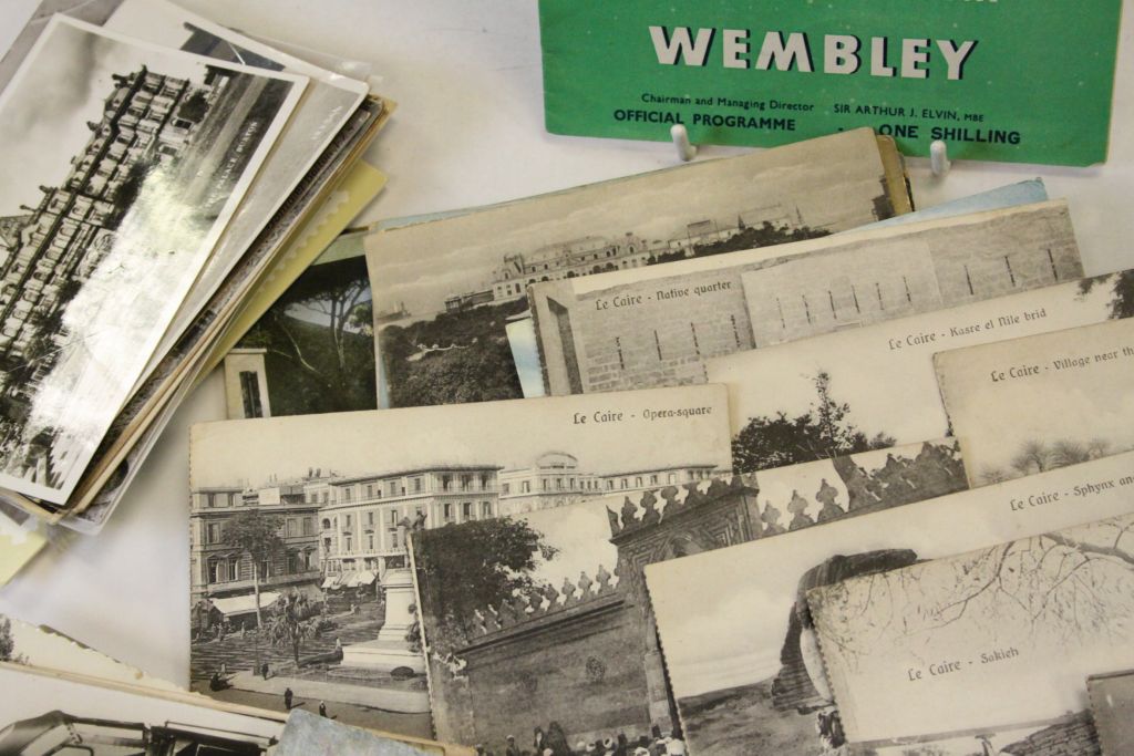 A small collection of vintage postcards to include Locomotives and Naval interest, to also include a - Image 4 of 7