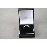 18ct White Gold designer style ' Love ' Ring set with Diamonds