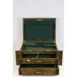 Vintage oak Garrard and Sons of Regent Street cutlery box