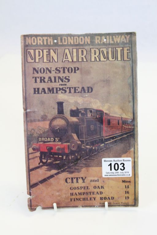 A North London railways advertising card