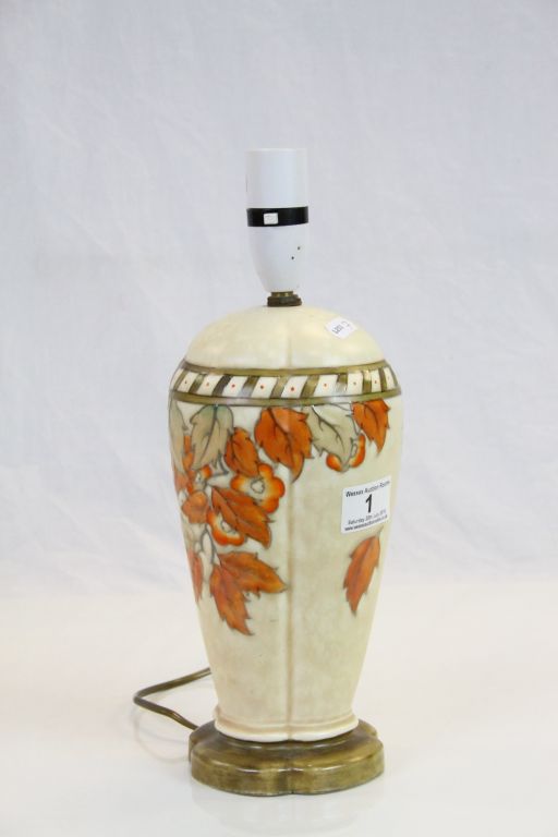 Frederick Rhead tube lined floral decorated lamp - Image 6 of 6