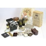 Box of mixed Collectables to include Opera Glasses, Binoculars, boxes, Cigarette case etc