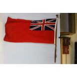 Vintage Ensign Flag and Pole