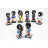 Set of Eight Robertson Golly ' Musicians ' Figures