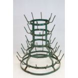 Vintage French bottle drying rack