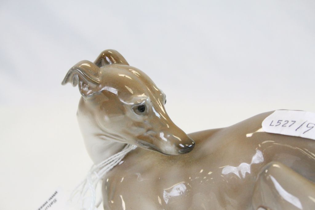 A Rosenthal recumbent porcelain whippet impressed Karner and no.80 to underside - Image 4 of 4