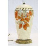 Frederick Rhead tube lined floral decorated lamp