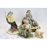 Collection of vintage Capodimonte Figures with Certificates