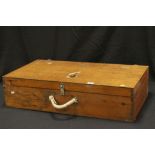 Large vintage wooden toolbox with two drawers of vintage tools to include chisels, planes, Rabone m