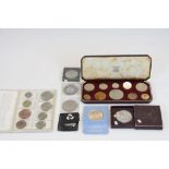 Boxed set of 1953 Coronation Coins and other crowns etc.