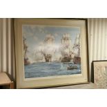A large framed and glazed Montague Davison maritime print.