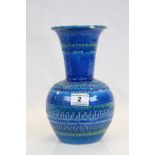 A vintage Bitossi Rimini blue vase