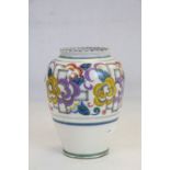 Carter Stabler Adams Ltd Poole vase with Art Deco style geometric & Floral decoration, with