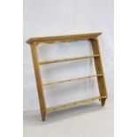 Pine Hanging Kitchen Shelf Unit, 99cms wide x 107cms high