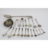 A collection of hallmarked silver and silver plated items to include mainly cuttlery.