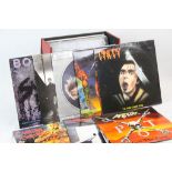 Vinyl - Metal & Rock - Collection of approx 20 LP's and 12 inch singles to include Anthrax, Gun, Bon