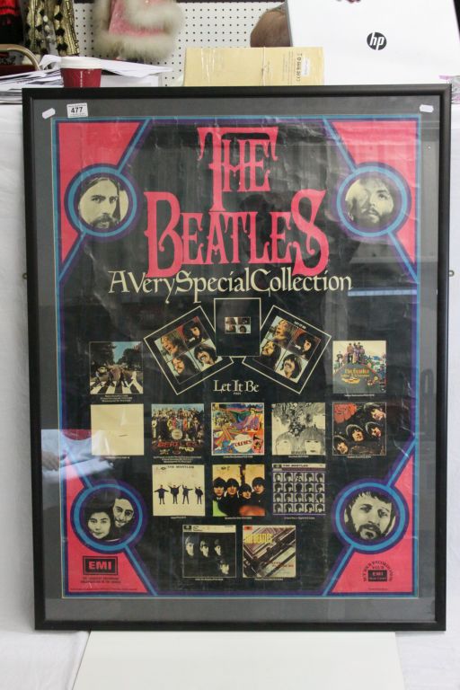 Music Memorabilia - The Beatles framed and glazed Let It Be box set promo poster. Only item to