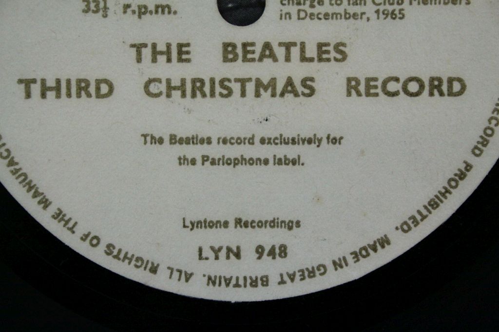 Vinyl - The Beatles - Third Christmas Record (LYN 948) Original card sleeve VG+ Vinyl no marks - Image 6 of 7