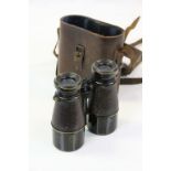 Pair of Victorian Binoculars in Leather Case