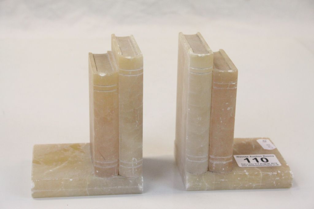 Pair of Art Deco Onyx Bookends