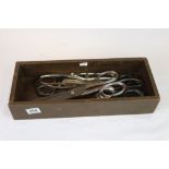 Vintage collection of large scissors
