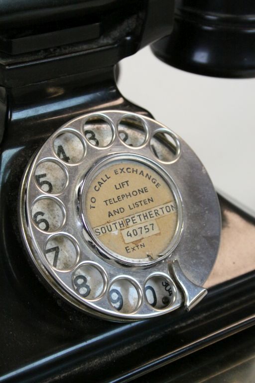 Vintage Black Bakelite Dial Telephone with Drawer, the handset stamped 164 S 44/1 - Image 5 of 5