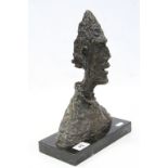 After Gerald Scarfe Abstract Bronze figure on a Marble base, stands approx 34cm in total