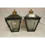 Pair of Vintage Street Lamp Light Tops