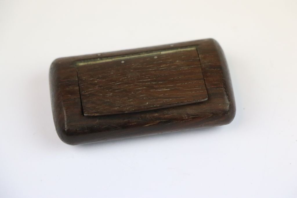 Vintage Oak Hand Made Snuff Box