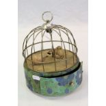 Mid 20th century Bird Cage Clockwork Musical Box / Automaton, playing the theme from Love Story