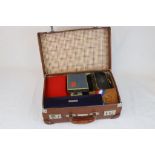 Small Suitcase of Mixed Collectables to include Watches, Pistol Grip Knives, Paperweights, etc