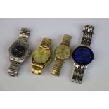 Four gents Wristwatches to include a Rotary mechanical example with sweep hand and date box at the