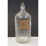 Vintage Glass Chemist's Bottle and Stopper with paper label ' Ferris & Co Limited, Kenn Road,